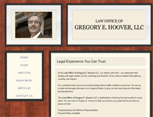 Tablet Screenshot of ghooverlaw.com